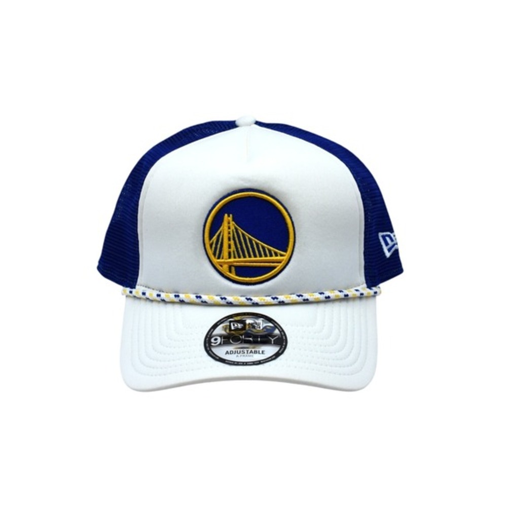 New Era 9FORTY Golden State Warriors NBA A-Frame Trucker Hat Cap Blue White‎ NWT